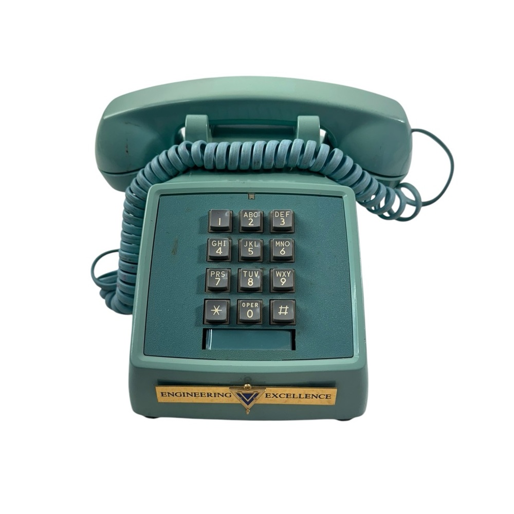 Vintage Western Electric Telephone Aqua  Untested